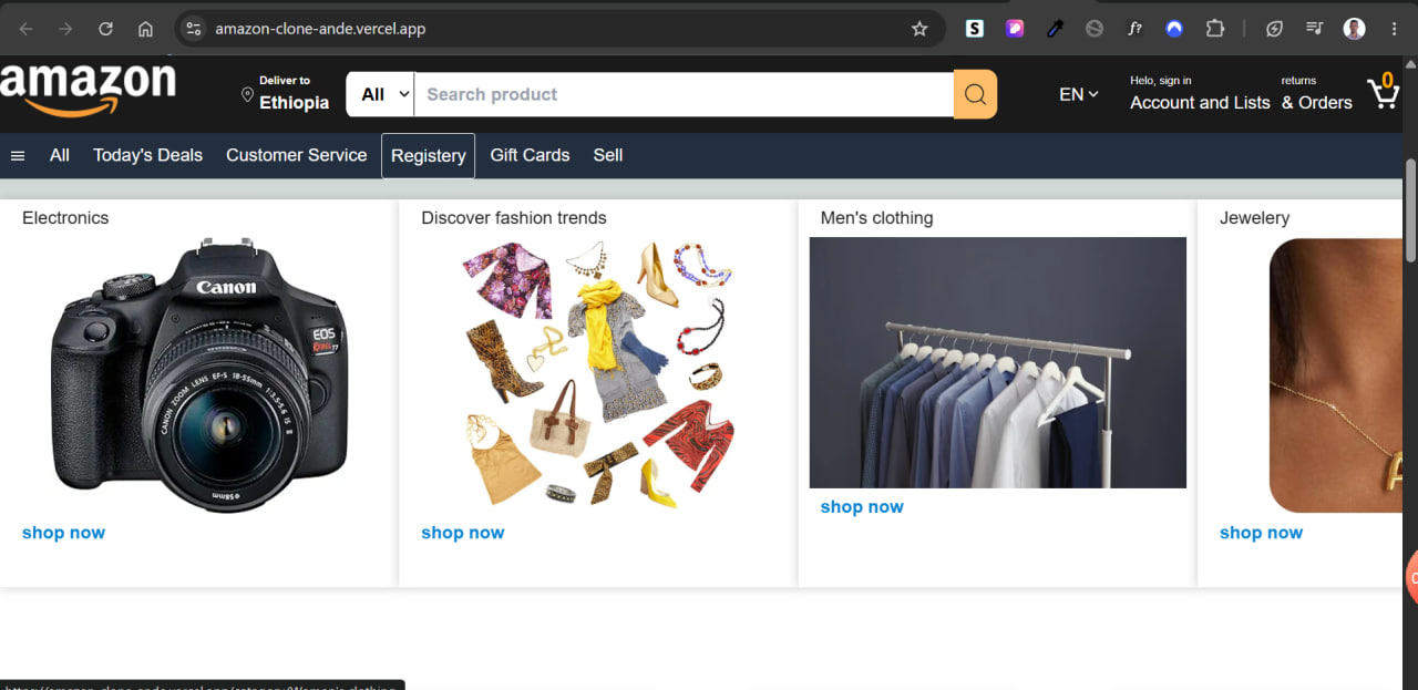 Amazon Clone screenshot
