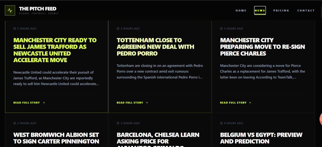 The Pitch Feed screenshot